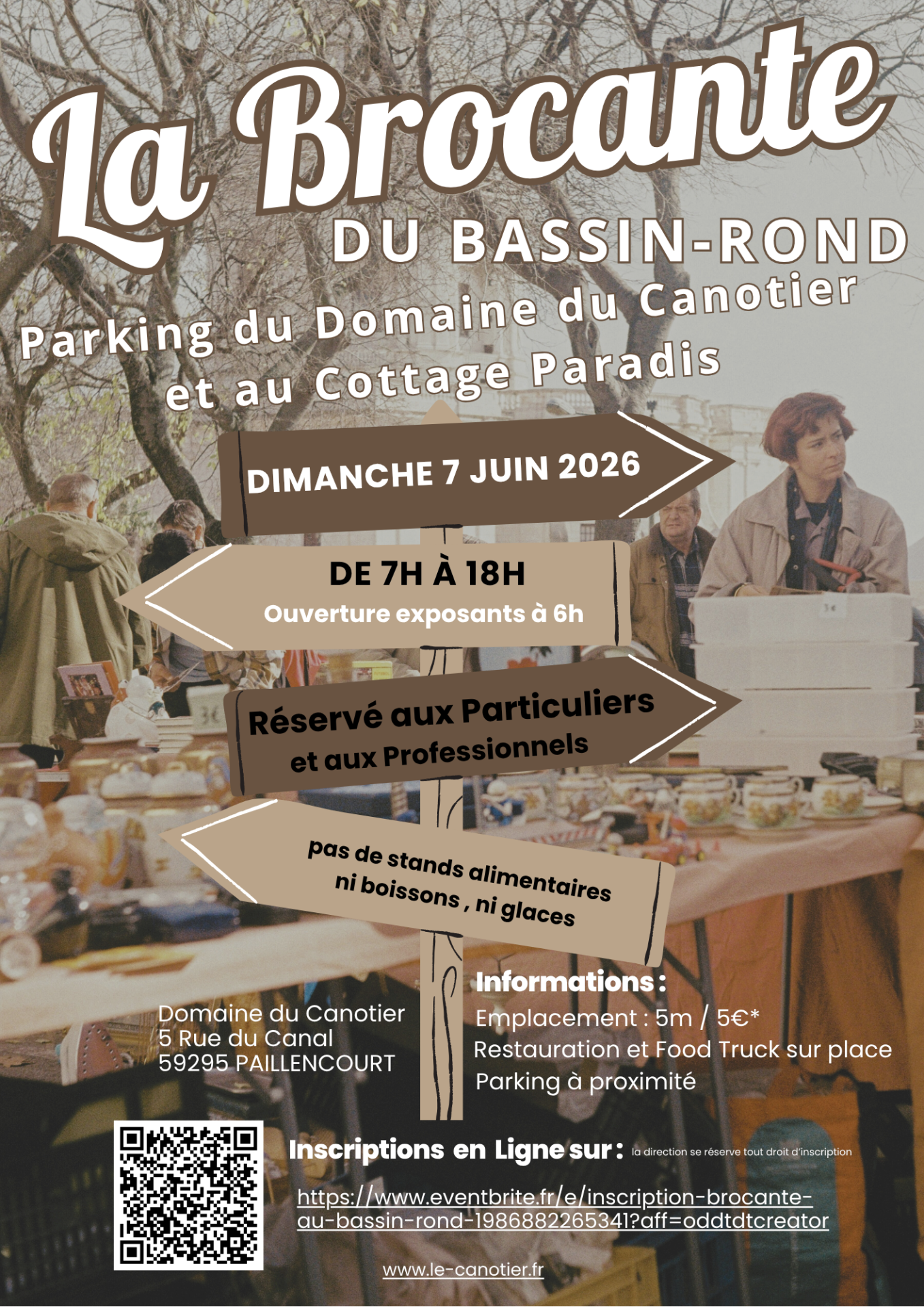 Affiche brocante bassin rond